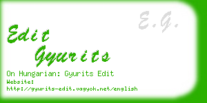 edit gyurits business card